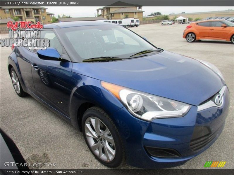 Pacific Blue / Black 2016 Hyundai Veloster