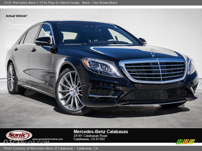 Black / Nut Brown/Black 2015 Mercedes-Benz S 550e Plug-In Hybrid Sedan