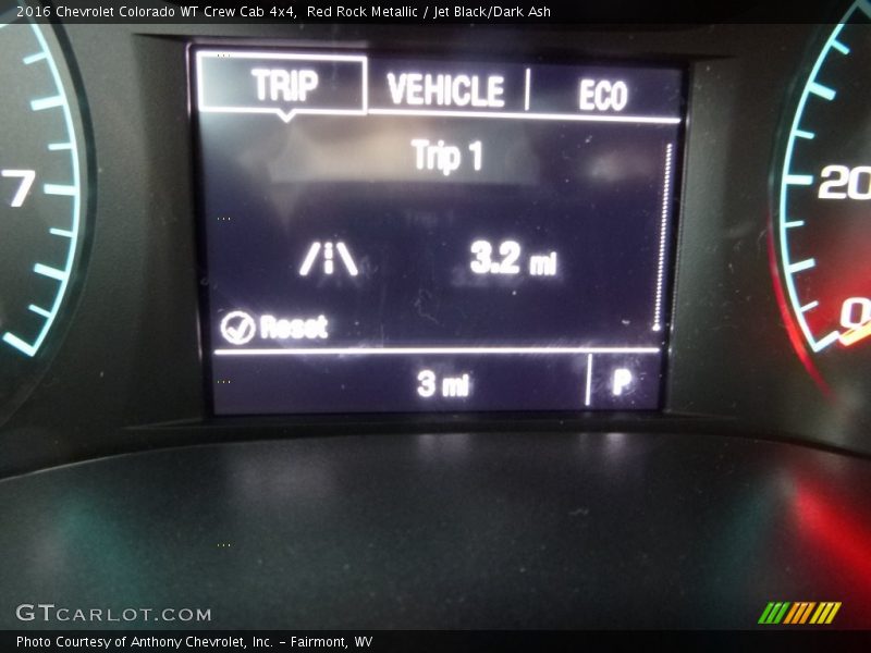 Red Rock Metallic / Jet Black/Dark Ash 2016 Chevrolet Colorado WT Crew Cab 4x4