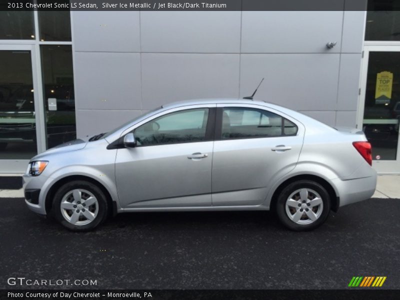 Silver Ice Metallic / Jet Black/Dark Titanium 2013 Chevrolet Sonic LS Sedan