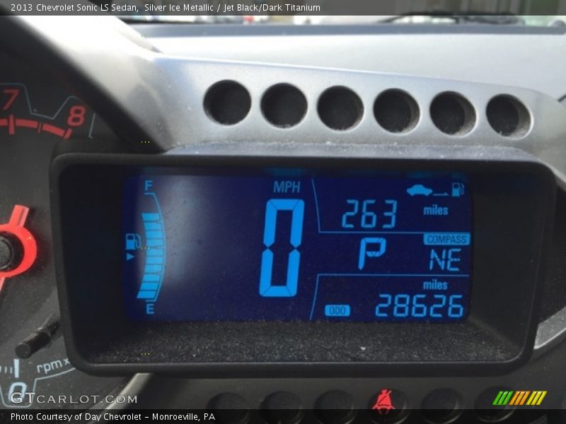 Silver Ice Metallic / Jet Black/Dark Titanium 2013 Chevrolet Sonic LS Sedan