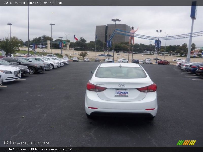 White / Beige 2016 Hyundai Elantra SE