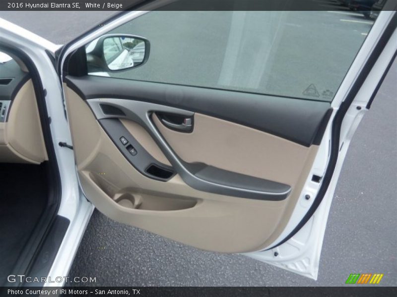 White / Beige 2016 Hyundai Elantra SE