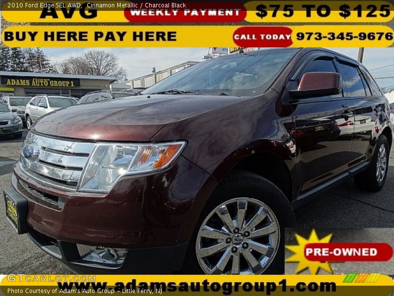 Cinnamon Metallic / Charcoal Black 2010 Ford Edge SEL AWD