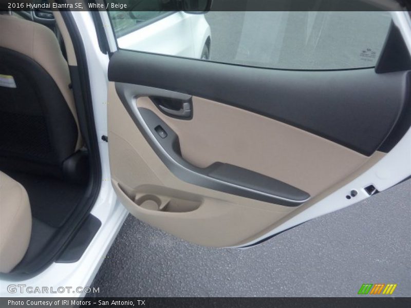 White / Beige 2016 Hyundai Elantra SE