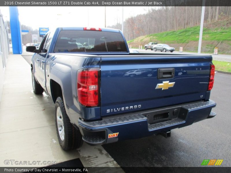 Deep Ocean Blue Metallic / Jet Black 2016 Chevrolet Silverado 1500 LT Z71 Double Cab 4x4