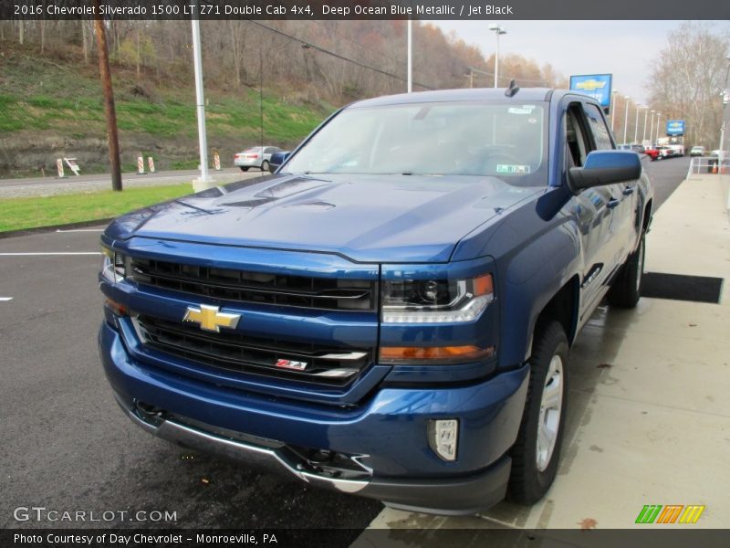Deep Ocean Blue Metallic / Jet Black 2016 Chevrolet Silverado 1500 LT Z71 Double Cab 4x4