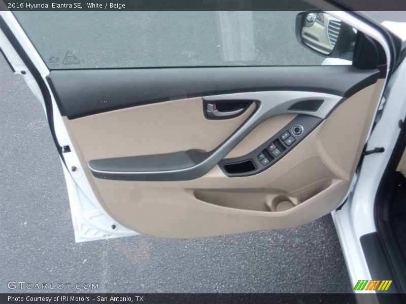 White / Beige 2016 Hyundai Elantra SE