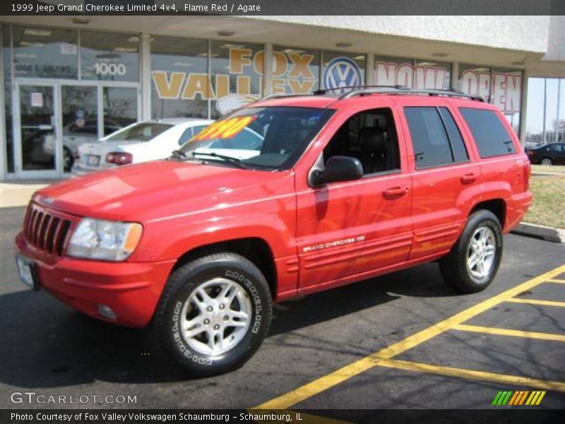 Flame Red / Agate 1999 Jeep Grand Cherokee Limited 4x4