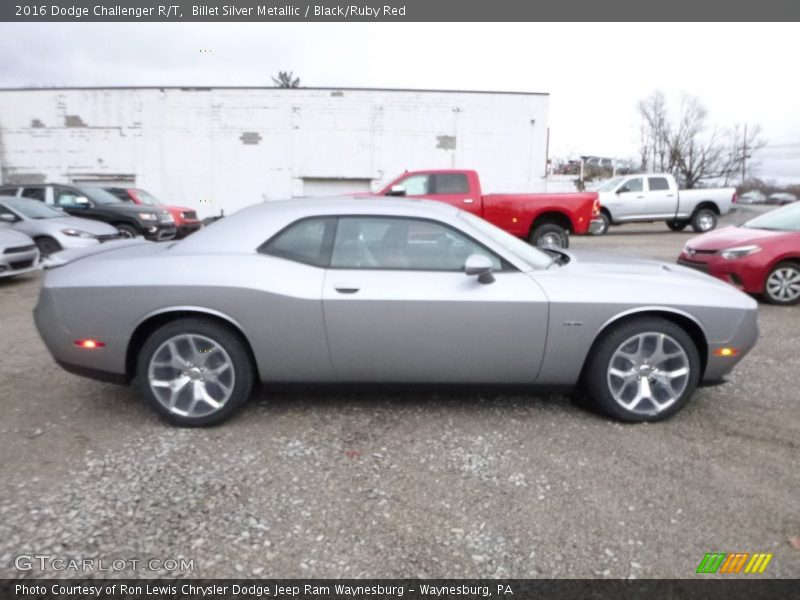 Billet Silver Metallic / Black/Ruby Red 2016 Dodge Challenger R/T