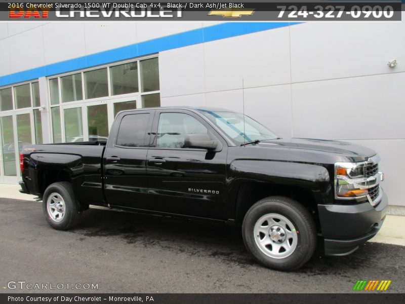 Black / Dark Ash/Jet Black 2016 Chevrolet Silverado 1500 WT Double Cab 4x4