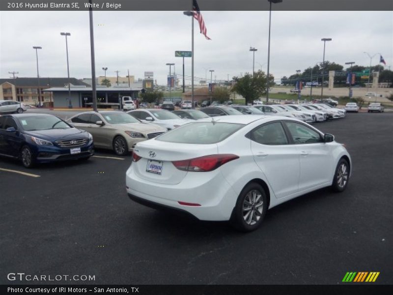 White / Beige 2016 Hyundai Elantra SE