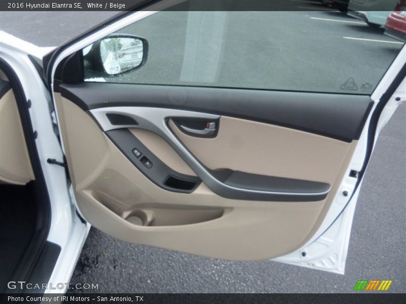 White / Beige 2016 Hyundai Elantra SE