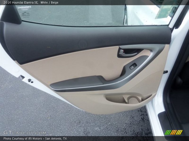 White / Beige 2016 Hyundai Elantra SE