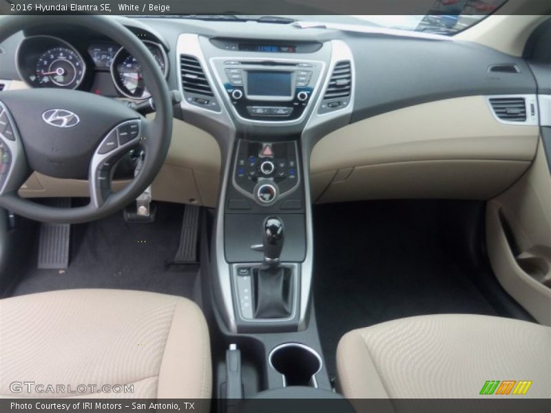 White / Beige 2016 Hyundai Elantra SE