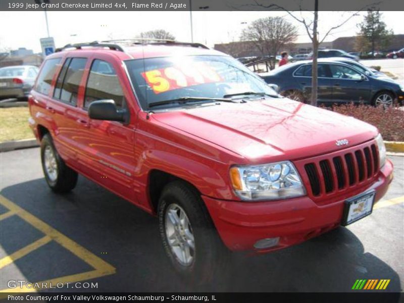 Flame Red / Agate 1999 Jeep Grand Cherokee Limited 4x4