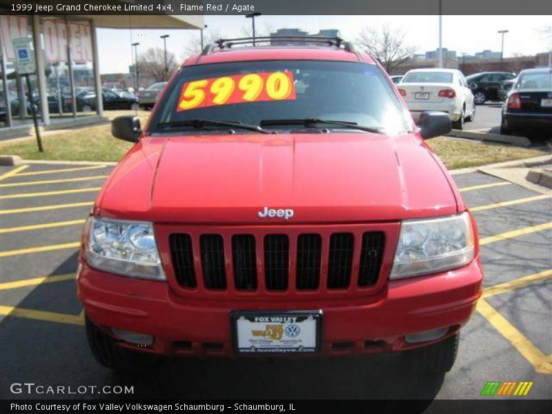 Flame Red / Agate 1999 Jeep Grand Cherokee Limited 4x4