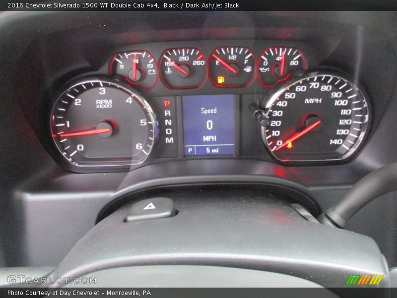 Black / Dark Ash/Jet Black 2016 Chevrolet Silverado 1500 WT Double Cab 4x4