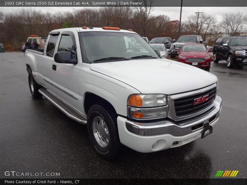 Summit White / Dark Pewter 2003 GMC Sierra 1500 SLE Extended Cab 4x4