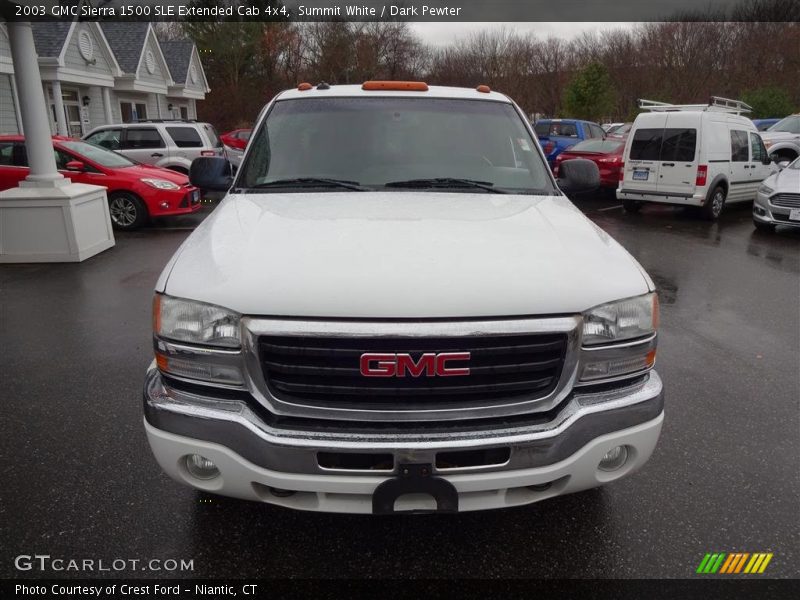 Summit White / Dark Pewter 2003 GMC Sierra 1500 SLE Extended Cab 4x4