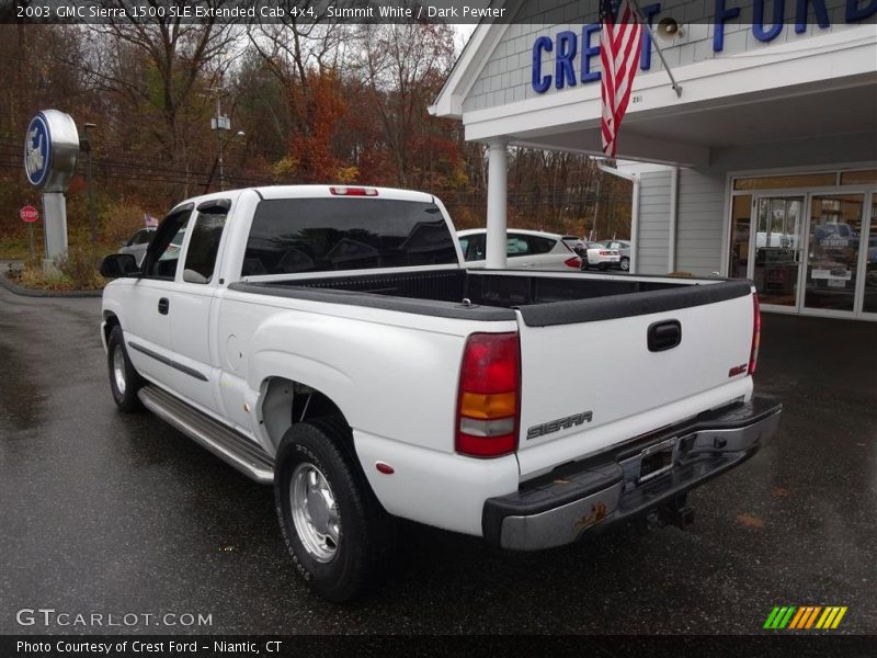Summit White / Dark Pewter 2003 GMC Sierra 1500 SLE Extended Cab 4x4