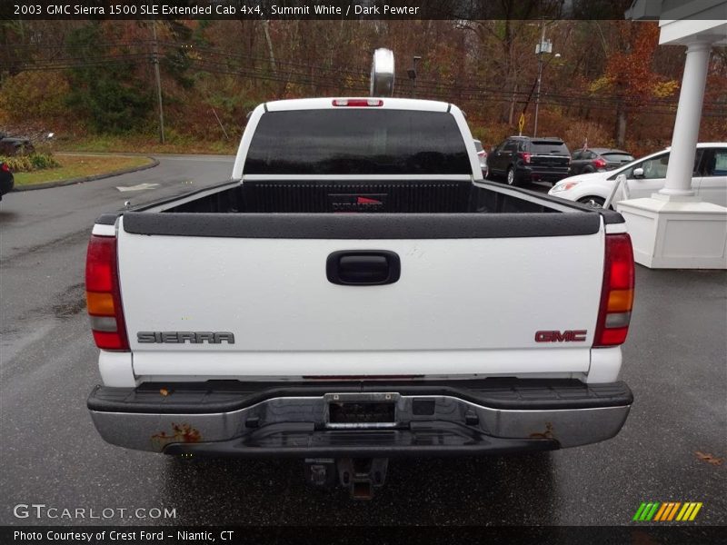 Summit White / Dark Pewter 2003 GMC Sierra 1500 SLE Extended Cab 4x4