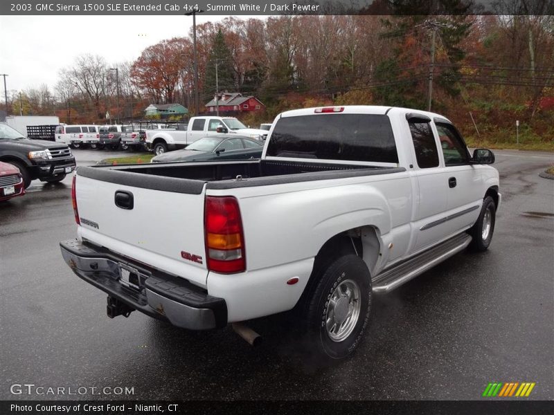 Summit White / Dark Pewter 2003 GMC Sierra 1500 SLE Extended Cab 4x4