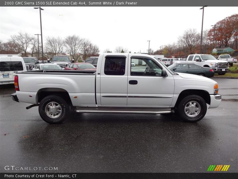 Summit White / Dark Pewter 2003 GMC Sierra 1500 SLE Extended Cab 4x4