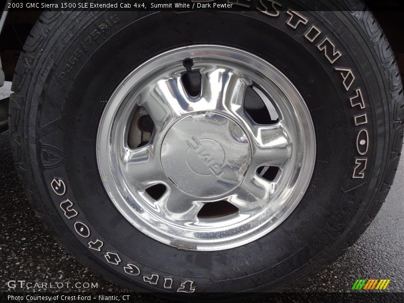 Summit White / Dark Pewter 2003 GMC Sierra 1500 SLE Extended Cab 4x4
