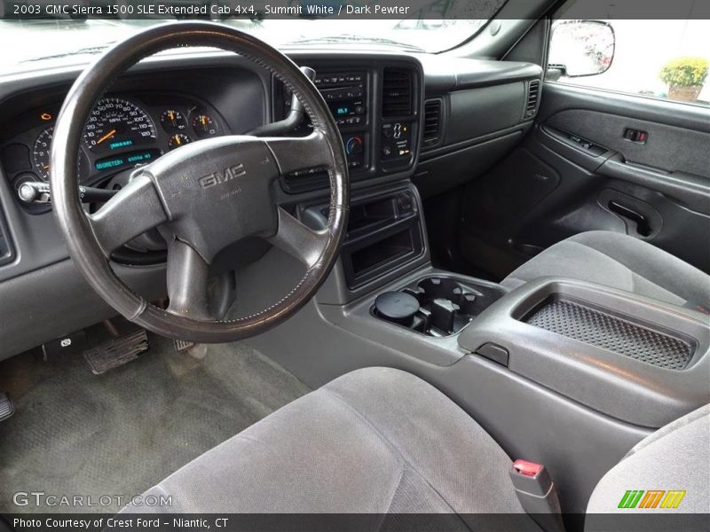 Summit White / Dark Pewter 2003 GMC Sierra 1500 SLE Extended Cab 4x4