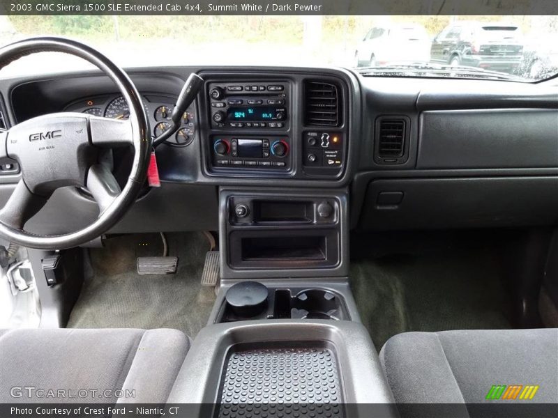 Summit White / Dark Pewter 2003 GMC Sierra 1500 SLE Extended Cab 4x4
