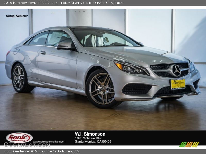 Iridium Silver Metallic / Crystal Grey/Black 2016 Mercedes-Benz E 400 Coupe