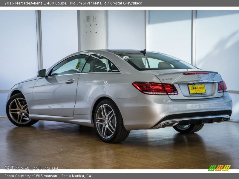 Iridium Silver Metallic / Crystal Grey/Black 2016 Mercedes-Benz E 400 Coupe