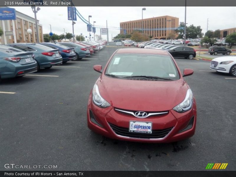 Red / Beige 2016 Hyundai Elantra SE