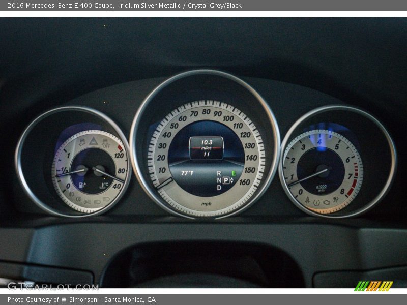 Iridium Silver Metallic / Crystal Grey/Black 2016 Mercedes-Benz E 400 Coupe