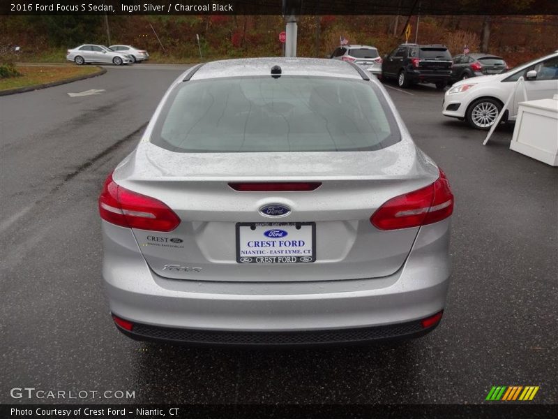 Ingot Silver / Charcoal Black 2016 Ford Focus S Sedan