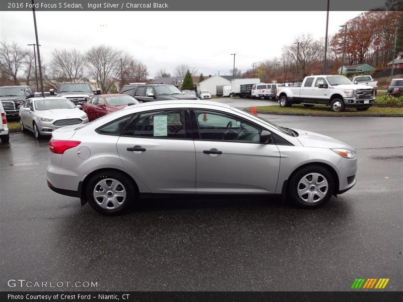 Ingot Silver / Charcoal Black 2016 Ford Focus S Sedan