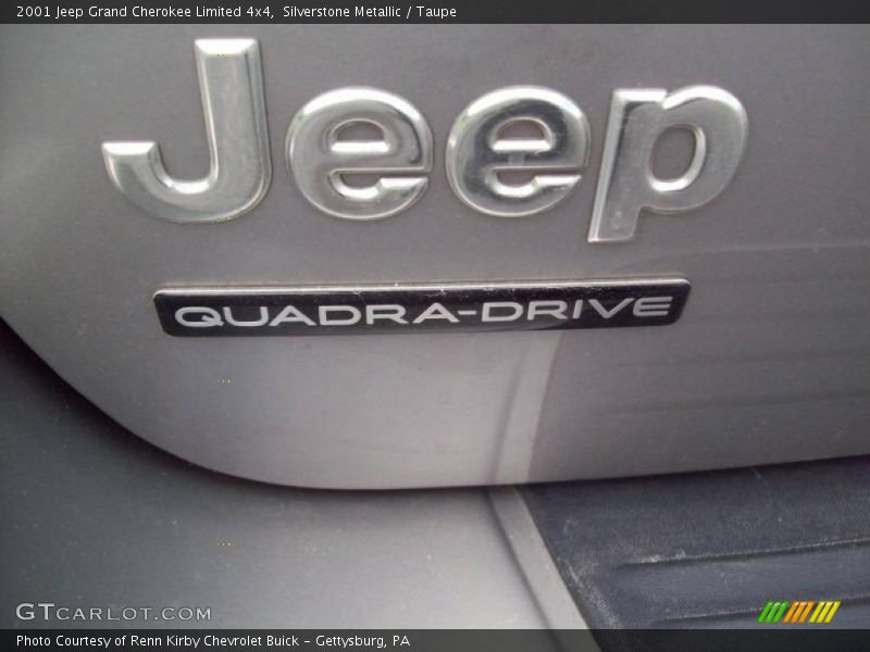 Silverstone Metallic / Taupe 2001 Jeep Grand Cherokee Limited 4x4