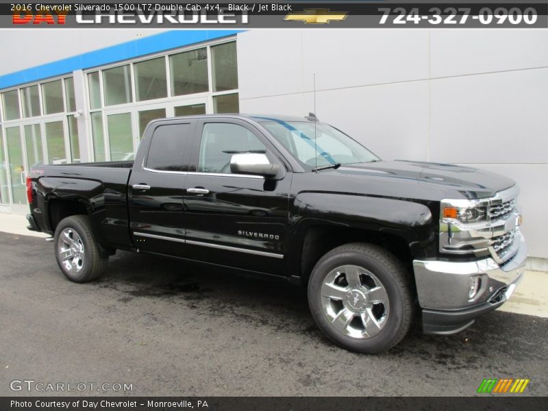 Black / Jet Black 2016 Chevrolet Silverado 1500 LTZ Double Cab 4x4