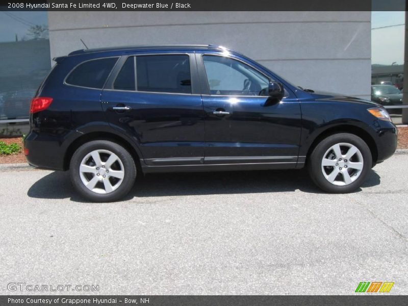 Deepwater Blue / Black 2008 Hyundai Santa Fe Limited 4WD