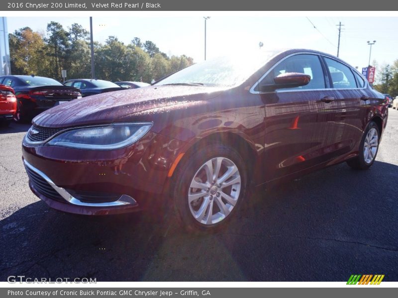 Velvet Red Pearl / Black 2016 Chrysler 200 Limited