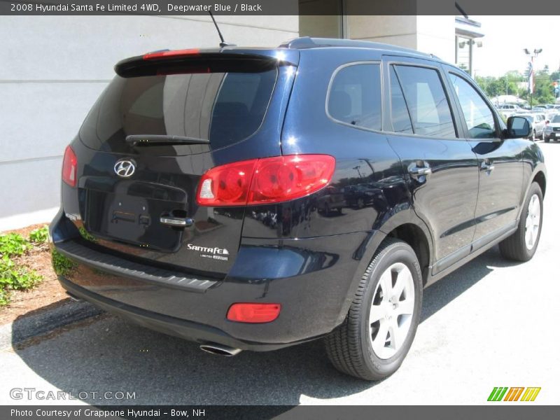 Deepwater Blue / Black 2008 Hyundai Santa Fe Limited 4WD