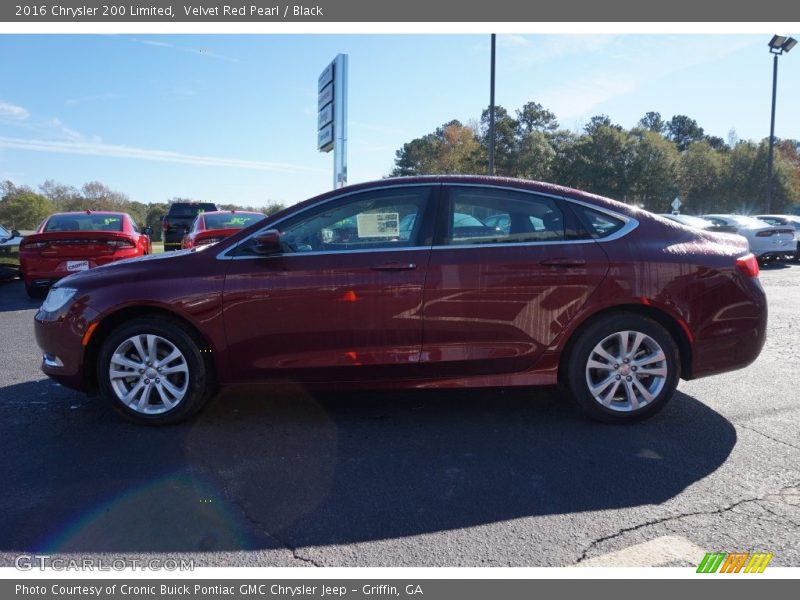 Velvet Red Pearl / Black 2016 Chrysler 200 Limited