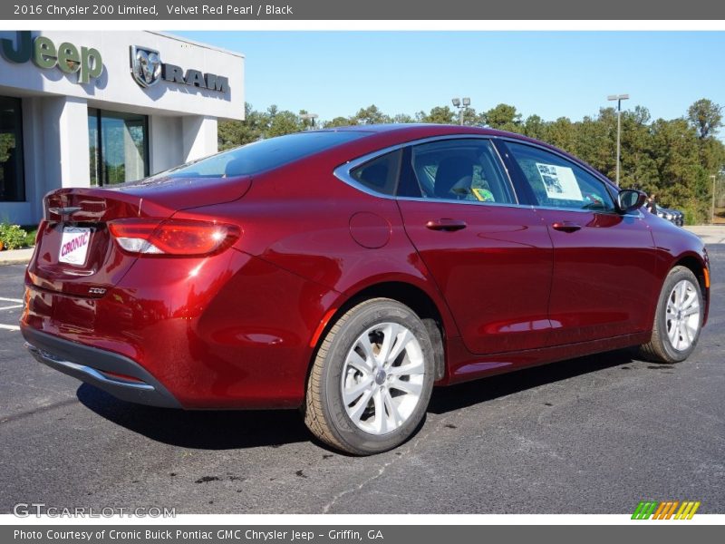 Velvet Red Pearl / Black 2016 Chrysler 200 Limited