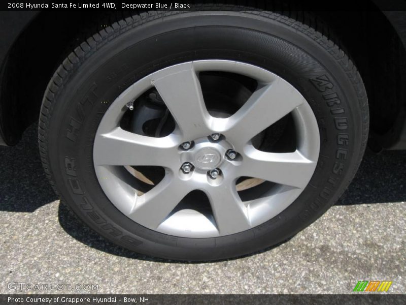 Deepwater Blue / Black 2008 Hyundai Santa Fe Limited 4WD