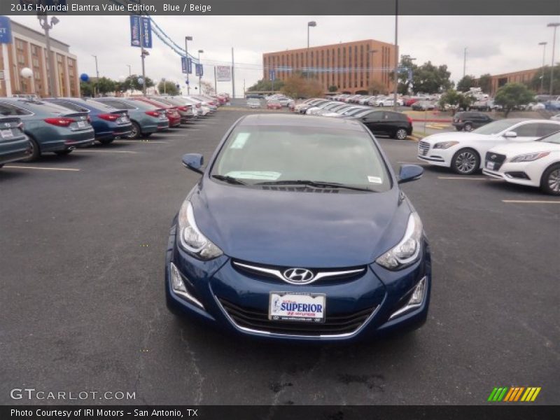 Blue / Beige 2016 Hyundai Elantra Value Edition