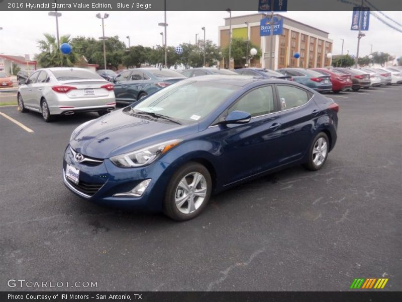 Blue / Beige 2016 Hyundai Elantra Value Edition