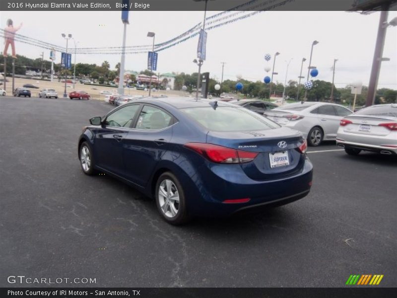 Blue / Beige 2016 Hyundai Elantra Value Edition