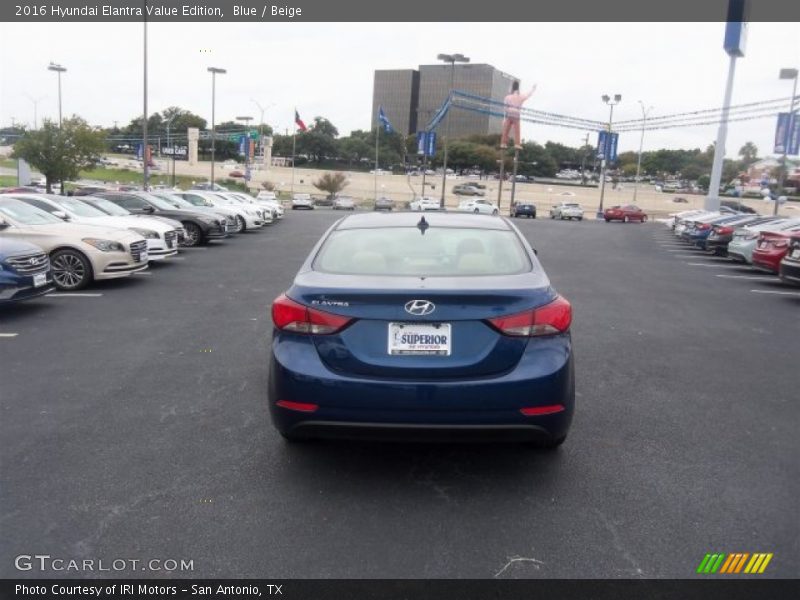Blue / Beige 2016 Hyundai Elantra Value Edition