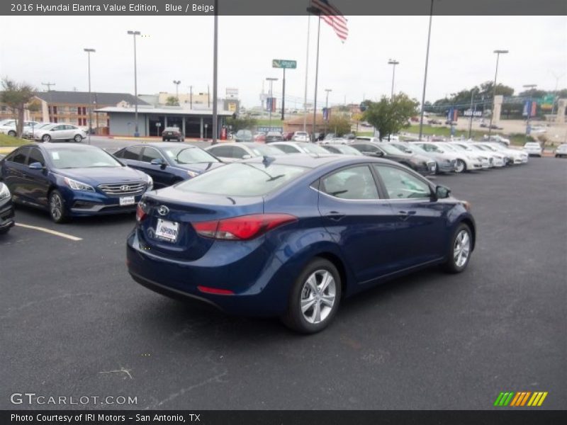 Blue / Beige 2016 Hyundai Elantra Value Edition